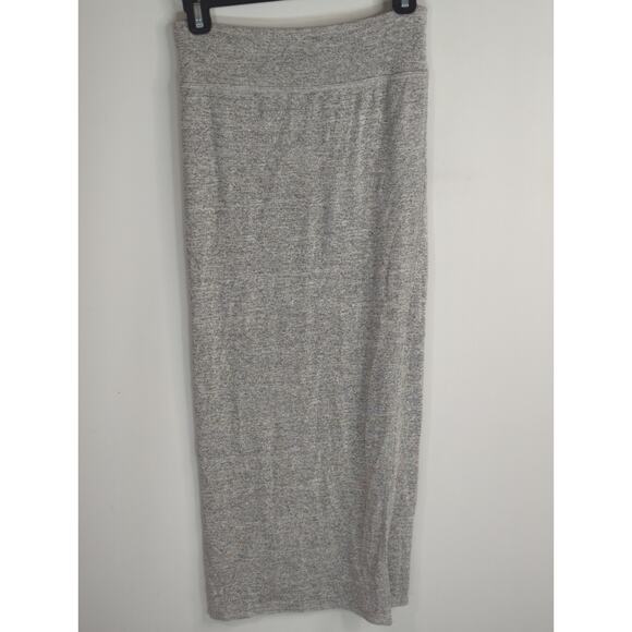 Aritzia Wilfred Free Grey Shields Knit Midi Pencil Slit Pull-On Skirt Women's S - Picture 3 of 12